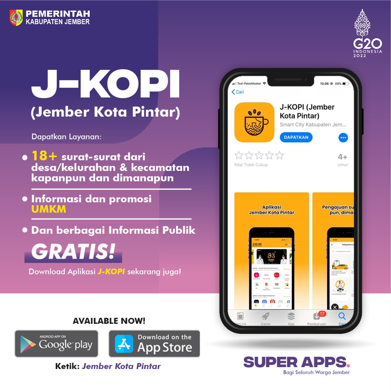 Aplikasi J-Kopi Untuk Pengguna IOS